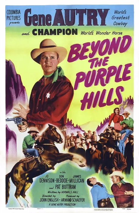 Framed Print : BEYOND THE PIRPLE HILLS, US poster, Gene Autry, 1950