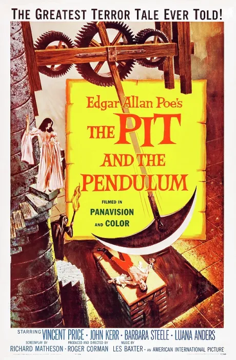 Framed Print : THE PIT AND THE PENDULUM, US poster art, 1961 Framed Print : THE PIT AND THE PENDULUM, US poster art, 1961
