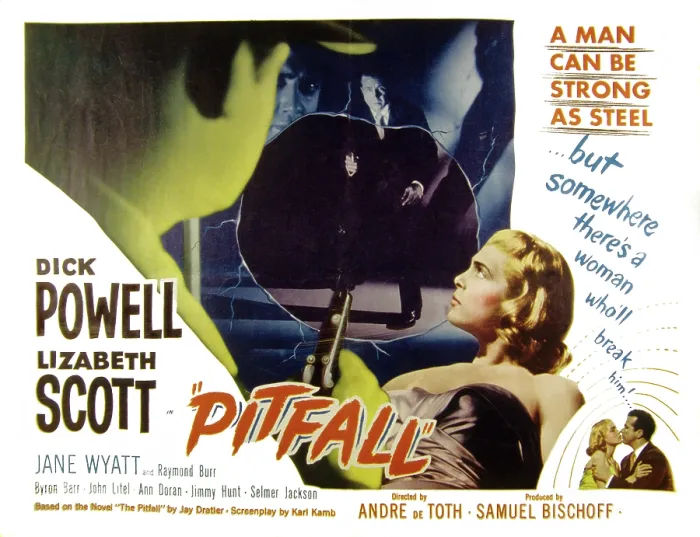Framed Print : PITFALL, Dick Powell, Lizabeth Scott, 1948 Framed Print : PITFALL, Dick Powell, Lizabeth Scott, 1948