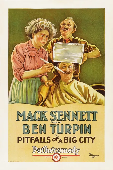 Framed Print : PITFALLS OF A BIG CITY, Dot Farley, James Finlayson, Ben Turpin, 1923