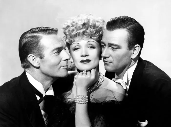 Framed Print : PITTSBURGH, Randolph Scott, Marlene Dietrich, John Wayne, 1942 Framed Print : PITTSBURGH, Randolph Scott, Marlene Dietrich, John Wayne, 1942