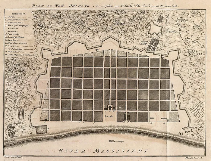 Framed Print : Plan of New Orleans, 1770