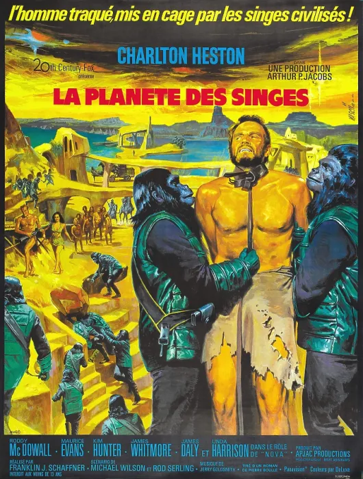 Framed Print : PLANET OF THE APES, (French poster art), Charlton Heston, 1968, TM and Copyright 20th Century-Fox Film Corp. All Rights Reserved. Courtesy: Everett Collection Framed Print : PLANET OF THE APES, (French poster art), Charlton Heston, 1968, TM and Copyright 20th Century-Fox Film Corp. All Rights Reserved. Courtesy: Everett Collection