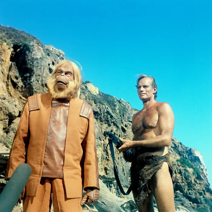 Framed Print : PLANET OF THE APES, Maurice Evans, Charlton Heston, 1968, TM & Copyright (c) 20th Century Fox Film Corp. All rights reserved
