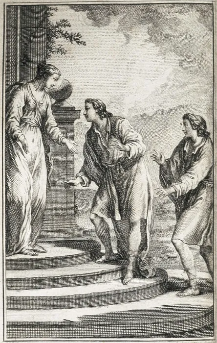 Framed Print : Plautus (254-184 BC). Illustration of an edition of Plautus 'Comedies' (1759). Etching. AISA / Everett Collection**US SALES ONLY**