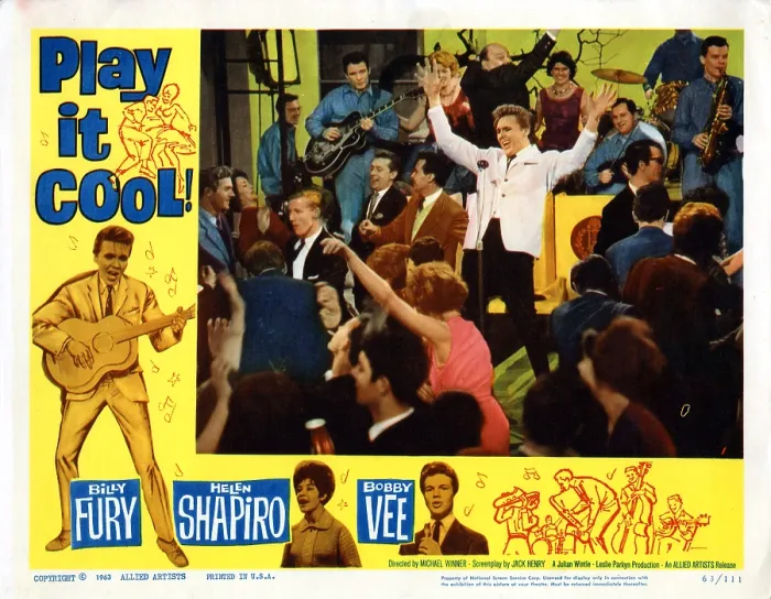 Framed Print : PLAY IT COOL, Billy Fury (at microphone), 1962