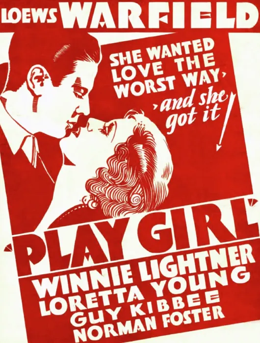 Framed Print : PLAY-GIRL, from left on US poster art: Norman Foster, Winnie Lightner, 1932