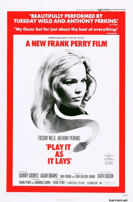 Framed Print : PLAY IT AS IT LAYS, US poster, Tuesday Weld, 1972