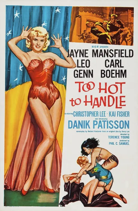 Framed Print : PLAYGIRL AFTER DARK, (aka TOO HOT TO HANDLE), US poster art, Jayne Mansfield, 1960 Framed Print : PLAYGIRL AFTER DARK, (aka TOO HOT TO HANDLE), US poster art, Jayne Mansfield, 1960