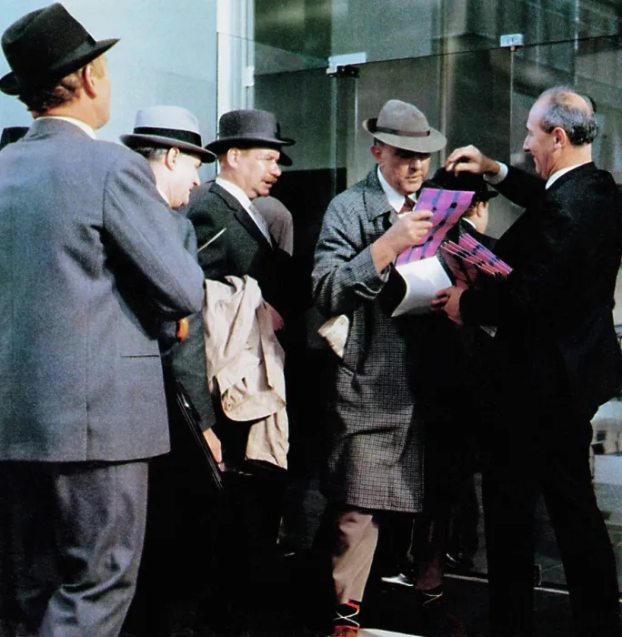 Framed Print : PLAYTIME, Jacques Tati (examining), 1967
