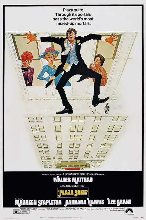 Framed Print : PLAZA SUITE, l-r: Barbara Harris, Lee Grant, Walter Matthau, Maureen Stapleton on poster art, 1971 Framed Print : PLAZA SUITE, l-r: Barbara Harris, Lee Grant, Walter Matthau, Maureen Stapleton on poster art, 1971