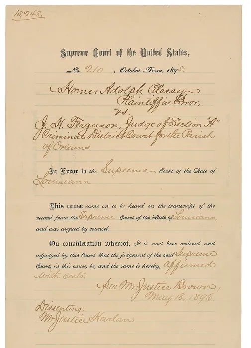 Framed Print : Plessy v. Ferguson (1896)