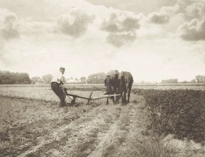 Framed Print : Plowman, by J.G. Beers and Laurens Hansma, Dutch farmer working a horse drawn plow, 1904, English photograph (BSLOC_2016_1_1) Framed Print : Plowman, by J.G. Beers and Laurens Hansma, Dutch farmer working a horse drawn plow, 1904, English photograph (BSLOC_2016_1_1)