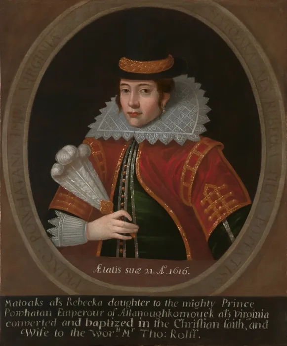 Framed Print : Pocahontas sat for a painted portrait while in England 1616-17