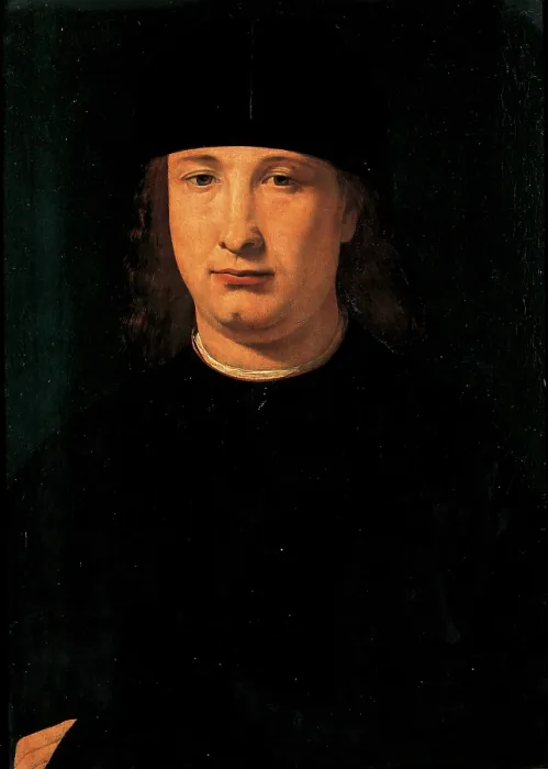 Framed Print : The Poet Casio, by Giovanni Antonio Boltraffio, 1500 - 1520 about, 16th Century, oil on panel, cm 57, 5 x 42, 5 - Italy, Tuscany, Florence, Uffizi Gallery. All