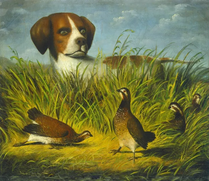 Framed Print : On Point, by D.G. Stouter, c. 1854, American painting, oil on millboard