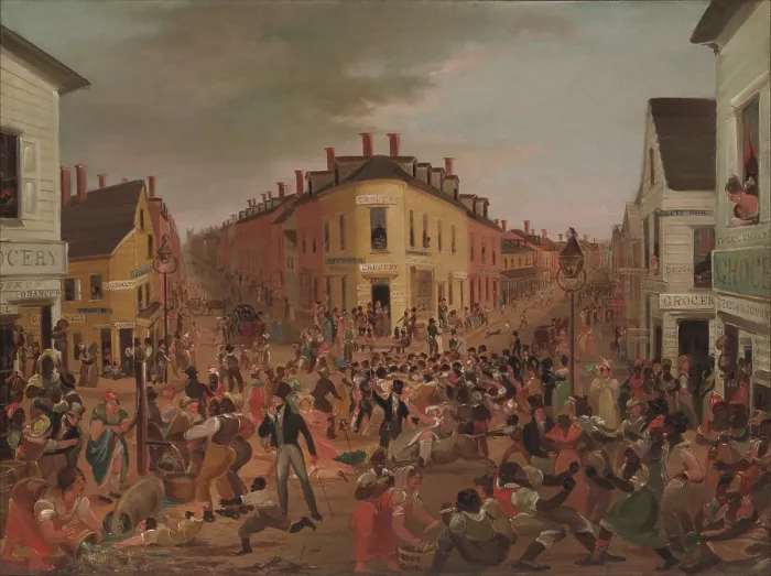 Framed Print : The Five Points, in New York City, was a notorious densely populated, disease-ridden, crime-infested slum from the 1820 through 1900