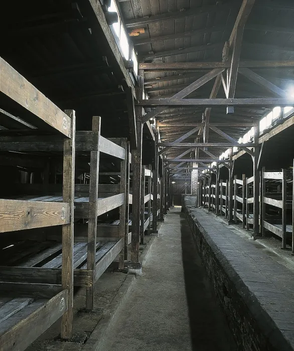Framed Print : POLAND. Oswiecim. Auschwitz-Birkenau Memorial and Museum. Concentration camp of Auschwitz. Interior of a barrack. AISA / Everett Collection (33657)**US SALES ONLY**