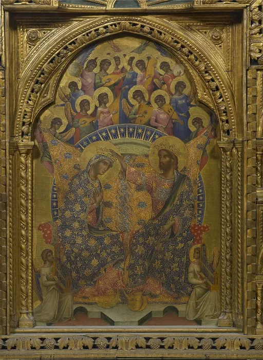 Framed Print : Polyptich of St Clare, by Paolo Veneziano, 1350 about, 14th Century, cm 98 x 63 - Italy, Veneto, Venice, Accademia Art Galleries. All