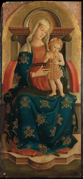 Framed Print : Polyptych of Monterubbiano, by Pietro Alemanno, 1475, 15th Century, tempera on board - Italy, Lombardy, Milan, Brera Collection. Detail Framed Print : Polyptych of Monterubbiano, by Pietro Alemanno, 1475, 15th Century, tempera on board - Italy, Lombardy, Milan, Brera Collection. Detail
