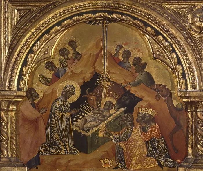 Framed Print : Polyptych of Saint Chiara, by Paolo Veneziano, ca. 1350, 14th Century, board with golden background, 167 x 285 cm - Italy, Veneto, Venice, Gallery of the Academy. Detail Framed Print : Polyptych of Saint Chiara, by Paolo Veneziano, ca. 1350, 14th Century, board with golden background, 167 x 285 cm - Italy, Veneto, Venice, Gallery of the Academy. Detail
