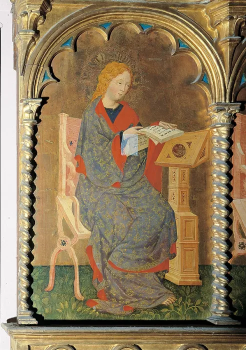 Framed Print : Polyptych of SantElena, by Michele di Matteo, 1427 - 1437 about, 15th Century, tempera and oil on panel Framed Print : Polyptych of SantElena, by Michele di Matteo, 1427 - 1437 about, 15th Century, tempera and oil on panel