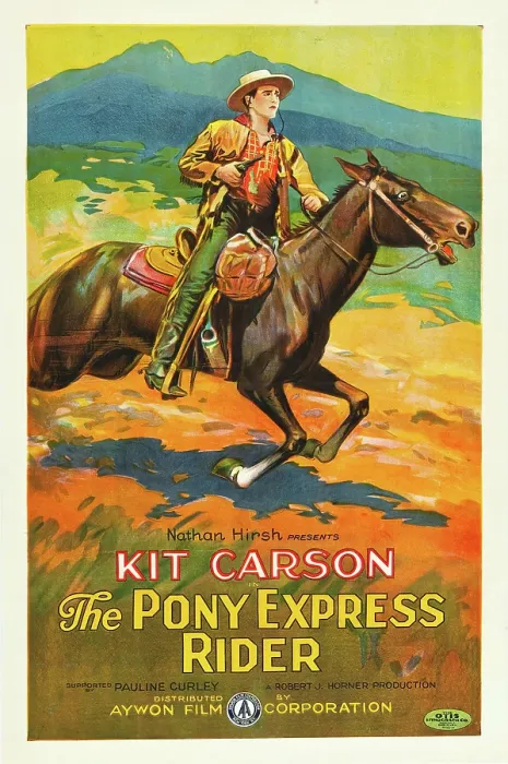 Framed Print : THE PONY EXPRESS RIDER, William Barrymore aka Kit Carson on US poster art, 1926