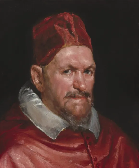 Framed Print : Pope Innocent X, by Circle of Diego Velazquez, c. 1650, Spanish painting, oil on canvas Framed Print : Pope Innocent X, by Circle of Diego Velazquez, c. 1650, Spanish painting, oil on canvas
