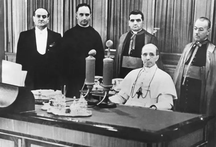 Framed Print : Pope Pius XII made a radio appeal for peace on November 8, 1940 during World War II Framed Print : Pope Pius XII made a radio appeal for peace on November 8, 1940 during World War II