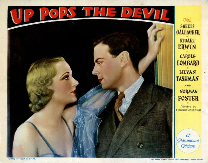Framed Print : UP POPS THE DEVIL, from left, Carole Lombard, Norman Foster, 1931