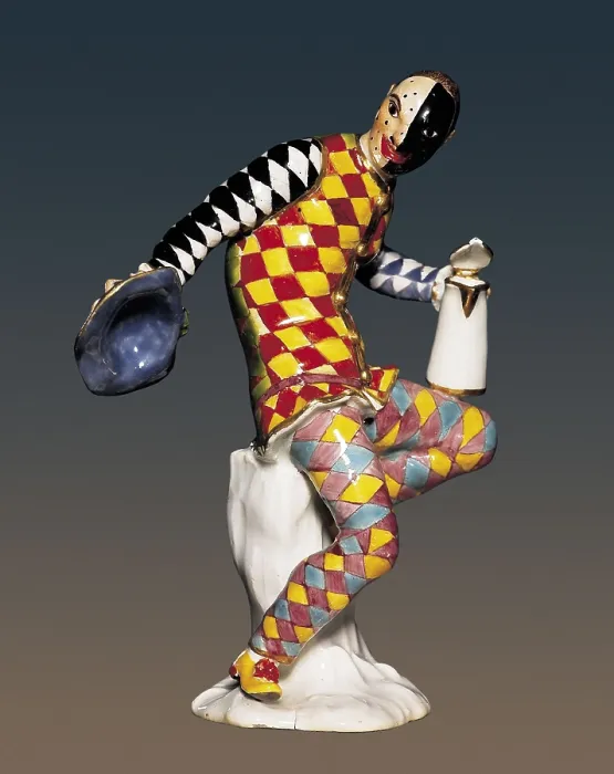 Framed Print : Porcelain of Meissen (1738). Harlequin. Ceramics. UNITED KINGDOM. London. Victoria and Albert Museum. AISA / Everett Collection (52447)**US SALES ONLY**