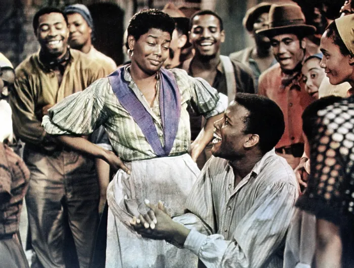 Framed Print : PORGY AND BESS, back to front: Pearl Bailey, Sidney Poitier, 1959