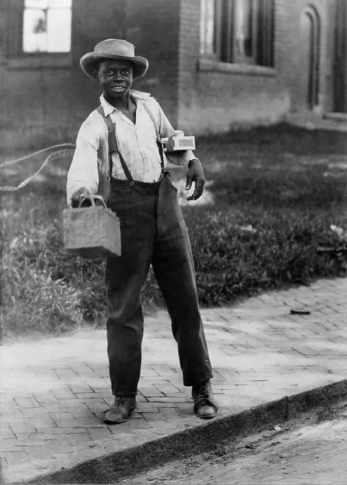 Framed Print : Portrait of an African American man with a shoeshine box, titled: Shine sah?, photograph 1899 Framed Print : Portrait of an African American man with a shoeshine box, titled: Shine sah?, photograph 1899