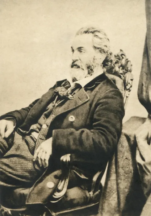 Framed Print : Portrait of American poet, Walt Whitman, seated facing left, c. 1860 (BSLOC_2018_4_49) Framed Print : Portrait of American poet, Walt Whitman, seated facing left, c. 1860 (BSLOC_2018_4_49)