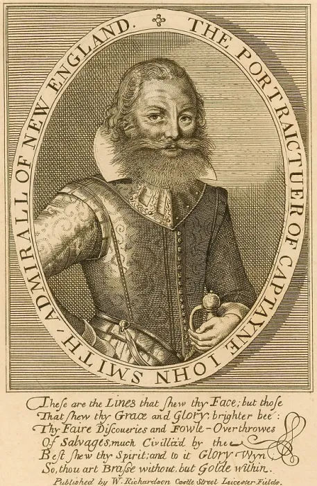Framed Print : This portrait of Captain John Smith, Admiral of New England, 1624, was one of the frontispieces for Smith's 1624 book, The General History of Virginia, New England Framed Print : This portrait of Captain John Smith, Admiral of New England, 1624, was one of the frontispieces for Smith's 1624 book, The General History of Virginia, New England