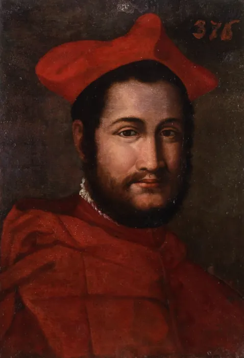 Framed Print : Portrait of the Cardinal Saint Angel, Venetian School, 16th Century, oil on canvas - Italy, Campania, Caserta, Royal Palace, Reggia of Caserta. Whole artwork view Framed Print : Portrait of the Cardinal Saint Angel, Venetian School, 16th Century, oil on canvas - Italy, Campania, Caserta, Royal Palace, Reggia of Caserta. Whole artwork view