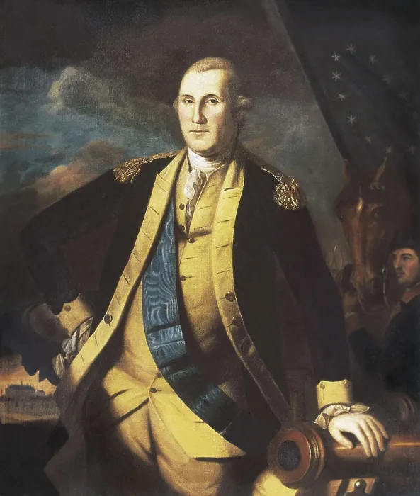 Framed Print : Portrait carried out after an original by Charles Wilson Peale of George Washington in Princeton. Oil on canvas. AISA / Everett Collection**US SALES ONLY** Framed Print : Portrait carried out after an original by Charles Wilson Peale of George Washington in Princeton. Oil on canvas. AISA / Everett Collection**US SALES ONLY**