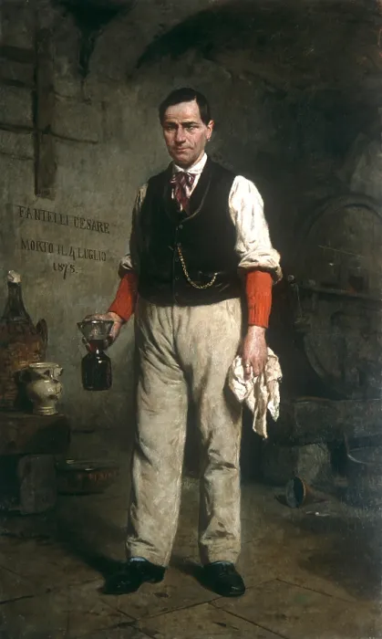 Framed Print : Portrait of Cesare Fantelli, by Eleuterio Pagliano, after 1875, 19th Century, oil on canvas, 120 x 200 cm - Italy, Lombardy, Milan, Ospedale Maggiore Art Collections