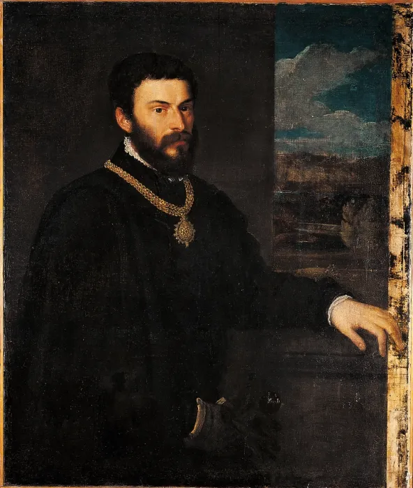 Framed Print : Portrait of Count Antonio Porcia, by Tiziano Vecellio known as Titian, 1540 about, 16th Century, oil on canvas, cm 115 x 90 - Italy, Lombardy, Milan, Brera Art Gallery Framed Print : Portrait of Count Antonio Porcia, by Tiziano Vecellio known as Titian, 1540 about, 16th Century, oil on canvas, cm 115 x 90 - Italy, Lombardy, Milan, Brera Art Gallery