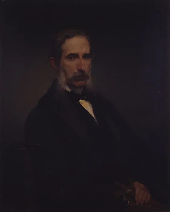 Framed Print : Portrait of Count Charles Barbiano of Belgiojoso (Ritratto del conte Carlo Barbiano di Belgiojoso), by Francesco Hayez, 1874, 19th Century, oil on canvas, 70 x 85, 5 cm - Italy