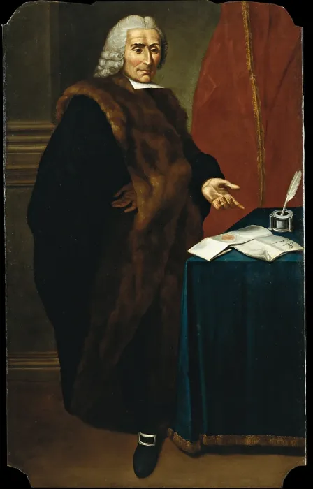 Framed Print : Portrait of Count Pietro Paolo Andreani, Lombard school, previously attributed to Francesco Corneliari, ca