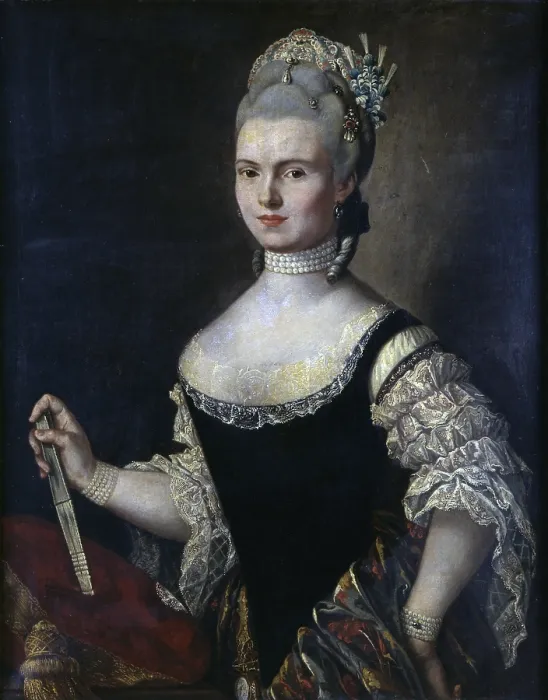 Framed Print : Portrait of the countess Carlotta Morando, by venetian artist, 1770 - 1779, 18th century, oil on canvas - Italy, Lombardy, Milan, Castello Sforzesco Framed Print : Portrait of the countess Carlotta Morando, by venetian artist, 1770 - 1779, 18th century, oil on canvas - Italy, Lombardy, Milan, Castello Sforzesco