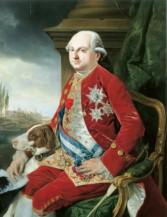 Framed Print : Portrait of Don Ferdinando of Bourbon, by Johann Zoffany, 1778 - 1779, 18th Century, oil on panel, cm 107 x 86 - Italy, Emilia Romagna, Parma, National Gallery. All