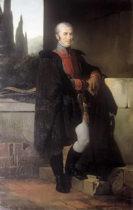 Framed Print : Portrait of Giovanni Battista Birago, by Francesco Hayez, 1822, 19th Century, oil on canvas, 193 x 115 cm - Italy, Lombardy, Milan