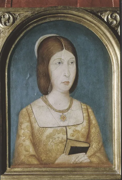 Framed Print : Portrait of Isabella I the Catholic. 2nd half 15th c. Spanish anonymous portrait. Oil on wood. SPAIN. Madrid. Royal Palace. AISA / Everett Collection**US SALES ONLY**