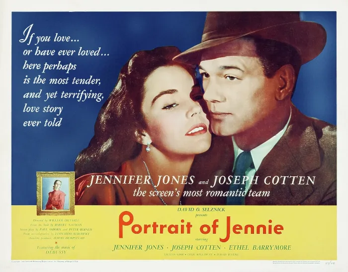 Framed Print : PORTRAIT OF JENNIE, US poster art, from left: Jennifer Jones, Joseph Cotten, 1948