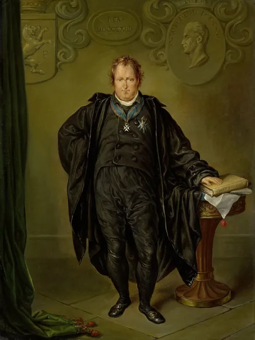 Framed Print : Portrait of Johan Melchior Kemper, Lawyer and Statesman, by David Pierre Giottino Humbert de Superville, c. 1815, Dutch painting, oil on panel