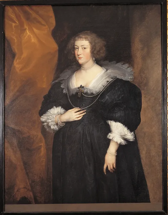 Framed Print : Portrait of a Lady, by Anton o Antoon Van Dyck, 1635 about, 17th Century, oil on canvas, cm 140 x 107 - Italy, Lombardy, Milan, Brera Art Gallery. All