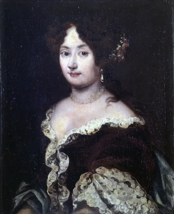 Framed Print : Portrait of a Lady, by Jacob Ferdinand Voet also known as Ferdinando of Portraits and workshop, 17th Century, oil on canvas - Italy, Lombardy, Milan, Castello Sforzesco