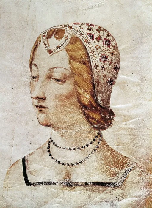 Framed Print : Portrait of Laura de Noves, Provenal lady inspiring the Canzoniere (song book) by Francesco Petrarca. Painting. ITALY. Florence